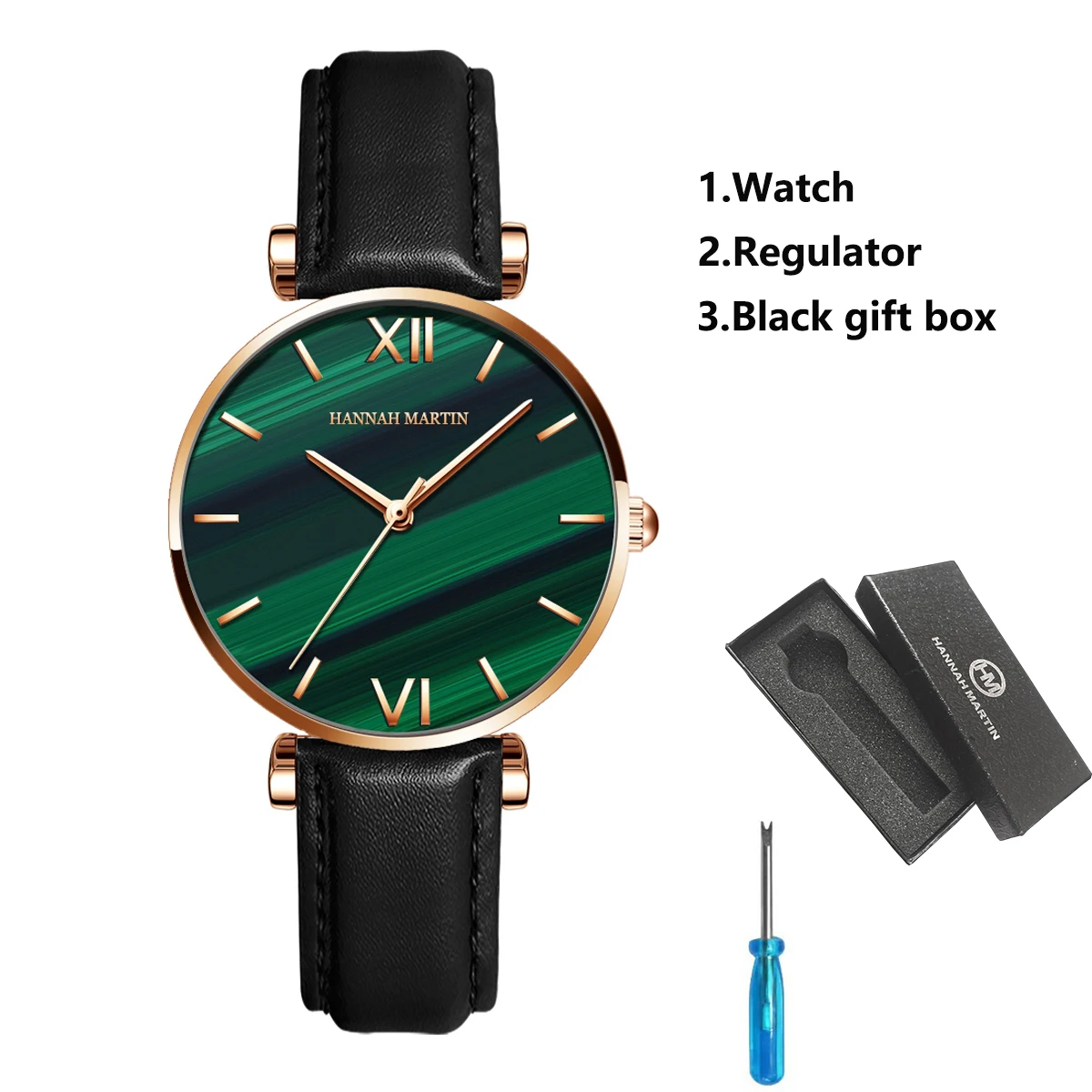Women Fashion Casual Watches Green Malachite Dial Ladies Japanese Quartz Wristwatch Stainless Steel Strap Waterproof Watches