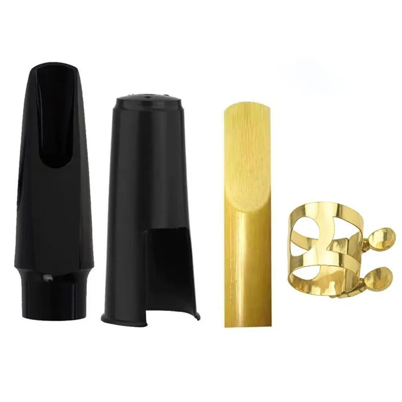 

Набор мундштуков для саксофона, альт-высокие частоты, тенор-саксофон, мундштук, крышка, смоляный зажим для трости, музыкальные детали, аксессуары для деревянных духовых инструментов