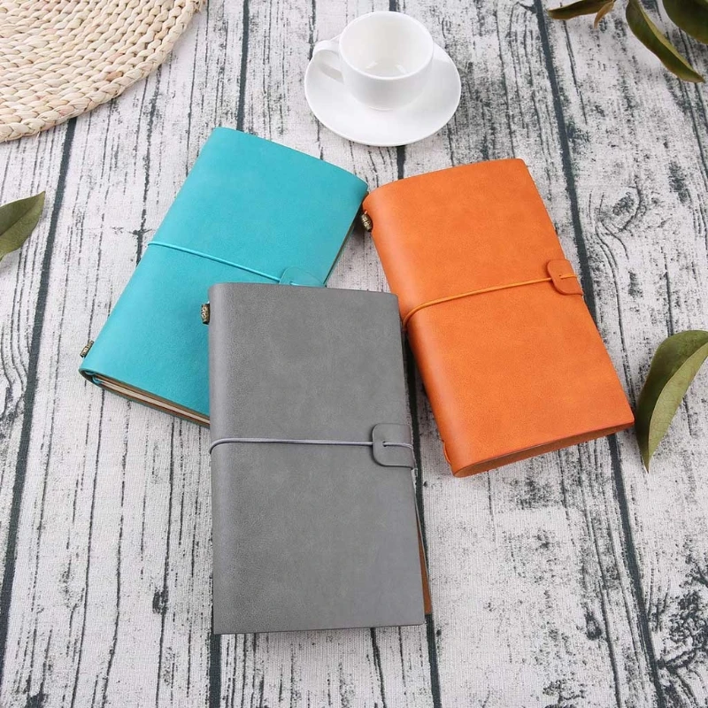 for Creative Leather Softcover Notebook Ink-proof Journal To-do List Travel Writing Notepad Birthday Gift for Kid Teen A