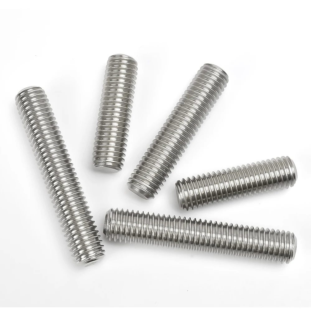M3 M4 M5 M6 M8 M10 304 Stainless Steel Full Threaded Rod Bolt Fully Metric  Headless Bolt Thread Stud Rods Screws Length16-100mm