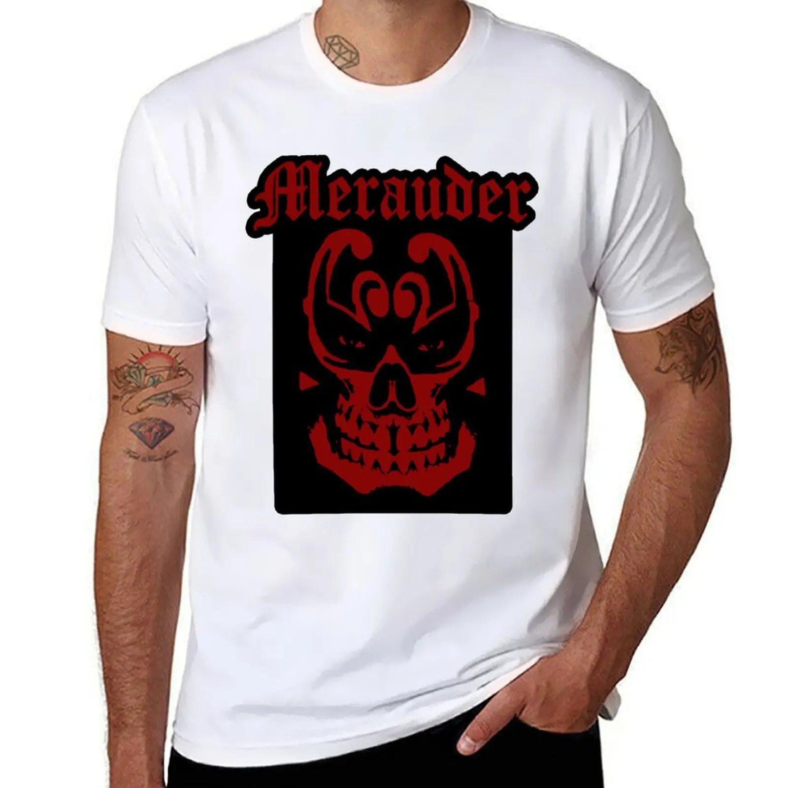

Merauder Mask Hardcore T-Shirt anime t shirts oversize t shirts for man cotton soft man t shirt designer T-shirt