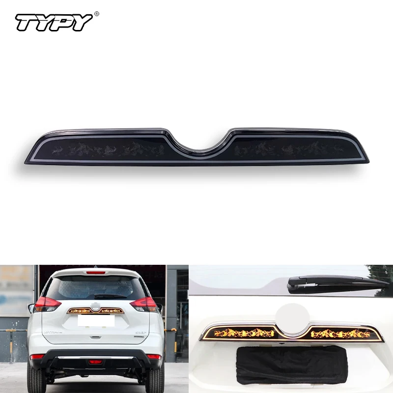 

TYPY Car Body Kit Led Through Lamp for Nissan X-Trail Rogue 14-21 Rear Center Car Light Brake Light Turn Signal Car Accessories