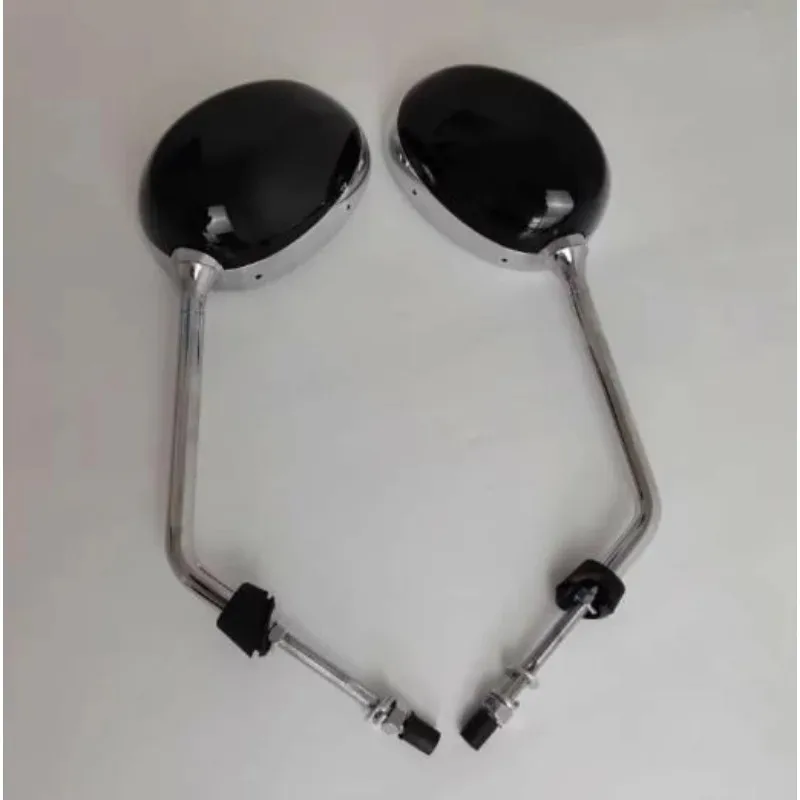 2 قطعة لبيجو دراجة نارية جانغو مرآة الرؤية الخلفية أسود رمادي كروم #4