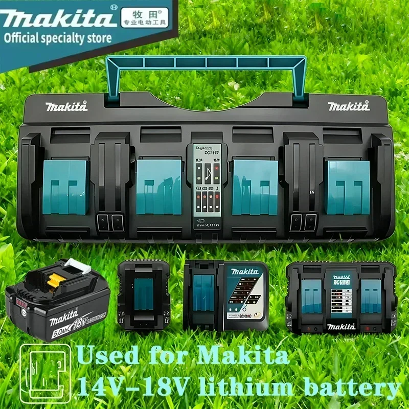 Original Makita 2-Port Rapid Battery Charger DC18RD, Universal Charger for Makita 14.4V/18V LXT Slide-Type Lithium Ion Batteries