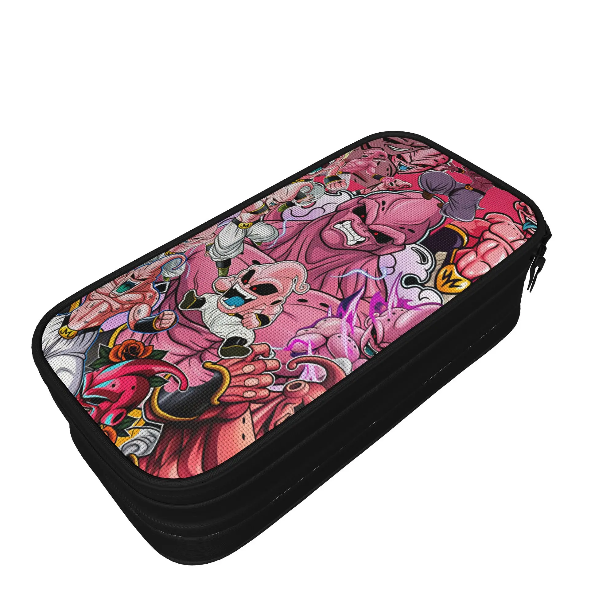 Pinks Monster  Pencil Case Dragon-Balls Large Capacity Pen Box Students Canvas School Pencil Cases Graphic Stationery Organizer