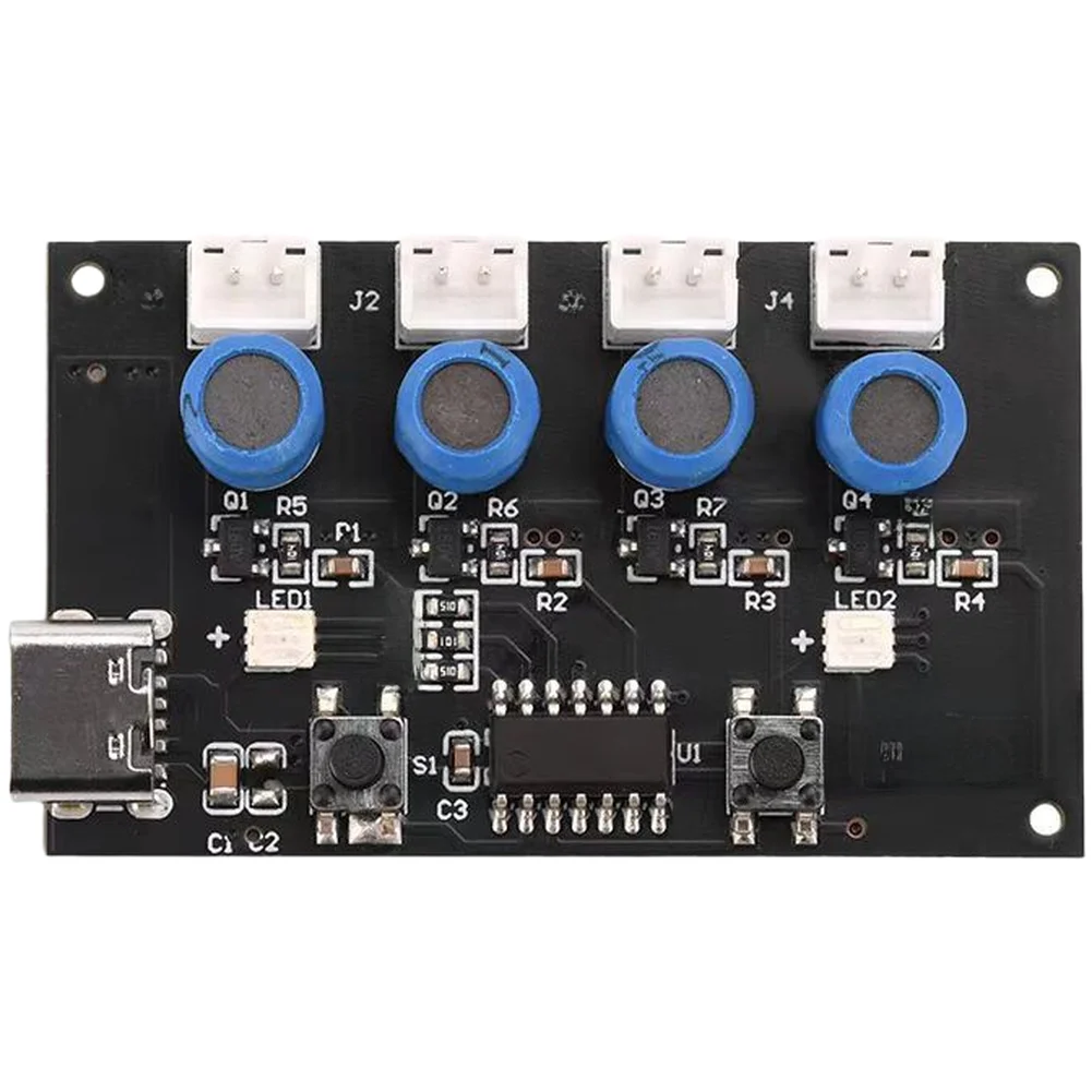 4 Nozzle Humidifier Module for Indoor Plants with RGB Light Effect Sound Wave Mist and Continuous Sequential Modes