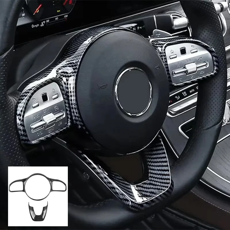 

2 шт., наклейка на кнопку рулевого колеса автомобиля, накладка для Benz W177 W205 W213 Sport Edition 2019-2020