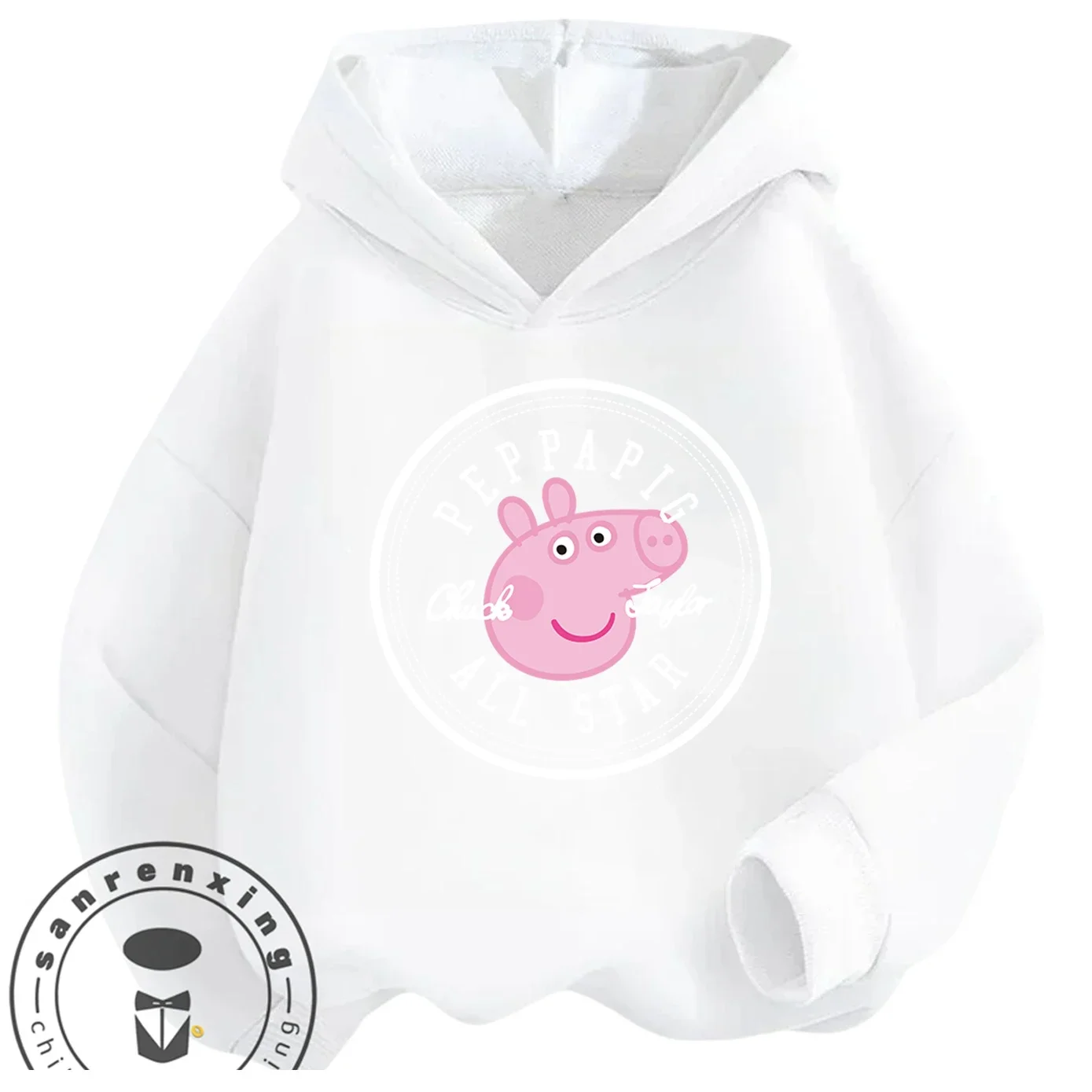 Fashion Kids Hooded Sweatshirt Cute Cartoon Autumn Winter Casual Street Wear Peppa Pig Children 3 14