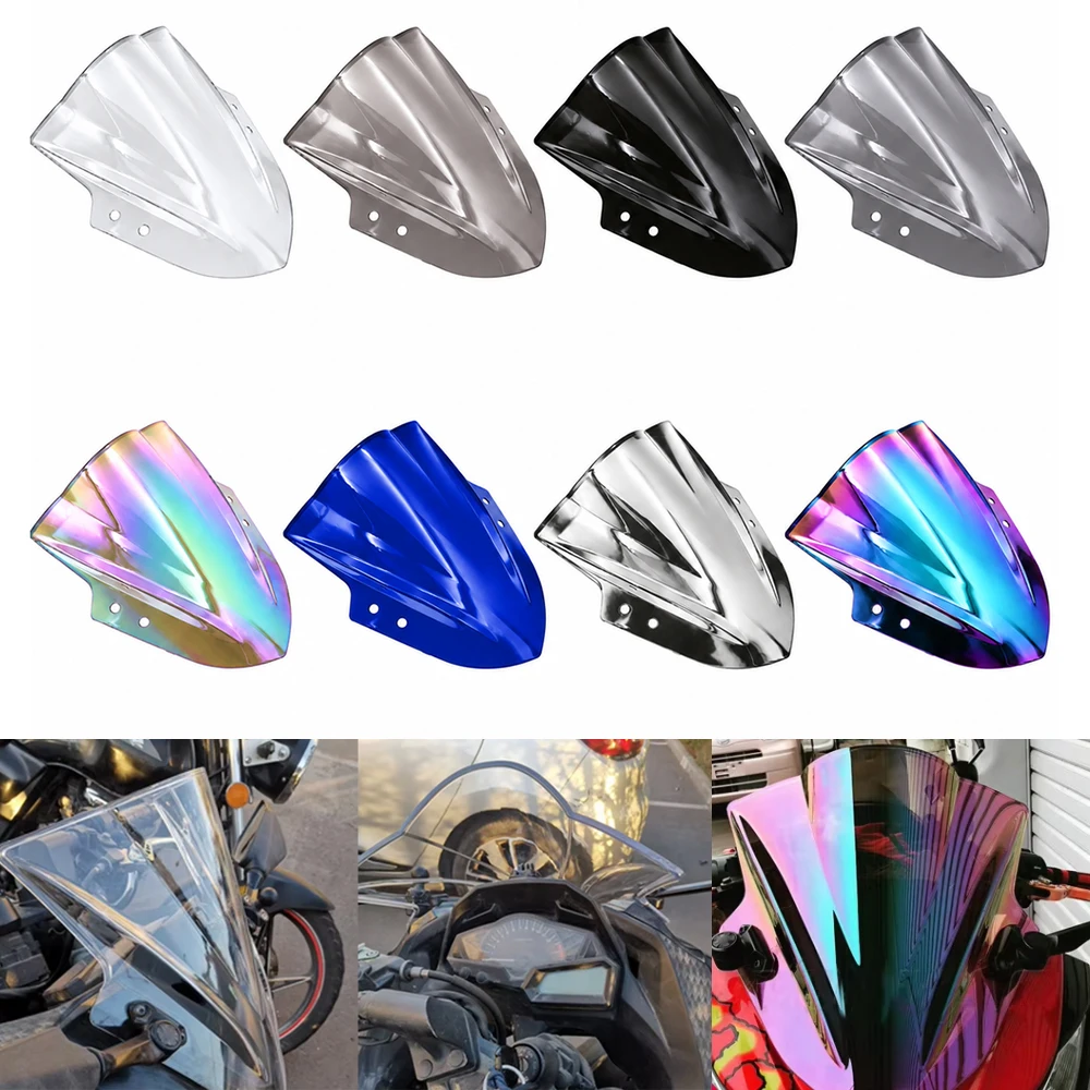 Windshield For Kawasaki Ninja 300 EX300R EX 300R 2013-2019 Double Bubble WindScreen Motorcycle Accessories Fairing Deflector
