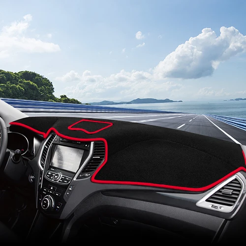 Imagen 2 del producto Para Hyundai Santa Fe 3 DM 2013 2014 2015 2016 2017 salpicadero de coche cubierta parasol instrumento escritorio alfombrilla antideslizante Accesorios