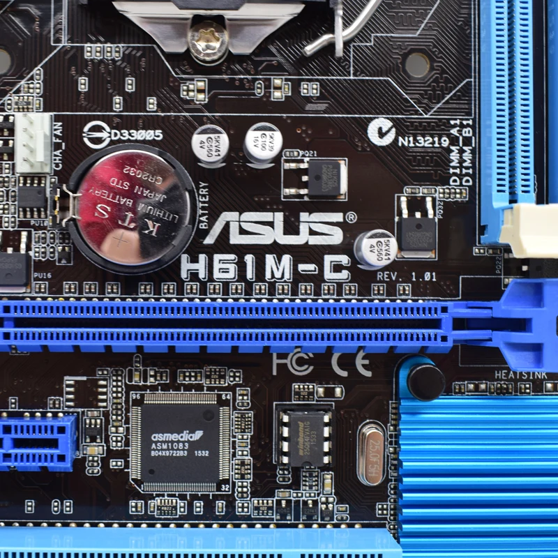 Imagem -05 - Placa-mãe Intel H61 Lga 1155 Suporta Core I32130 3470 3250 3570 3770 Micro Atx Ddr3 16gb Asus-h61m-c