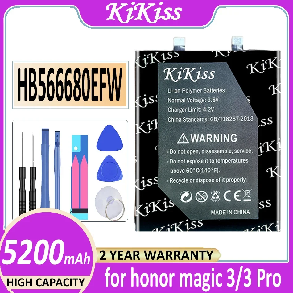 

Аккумулятор KiKiss HB566680EFW 5200 мАч для honor magic 3 pro 3pro magic3 magic3 pro magic3