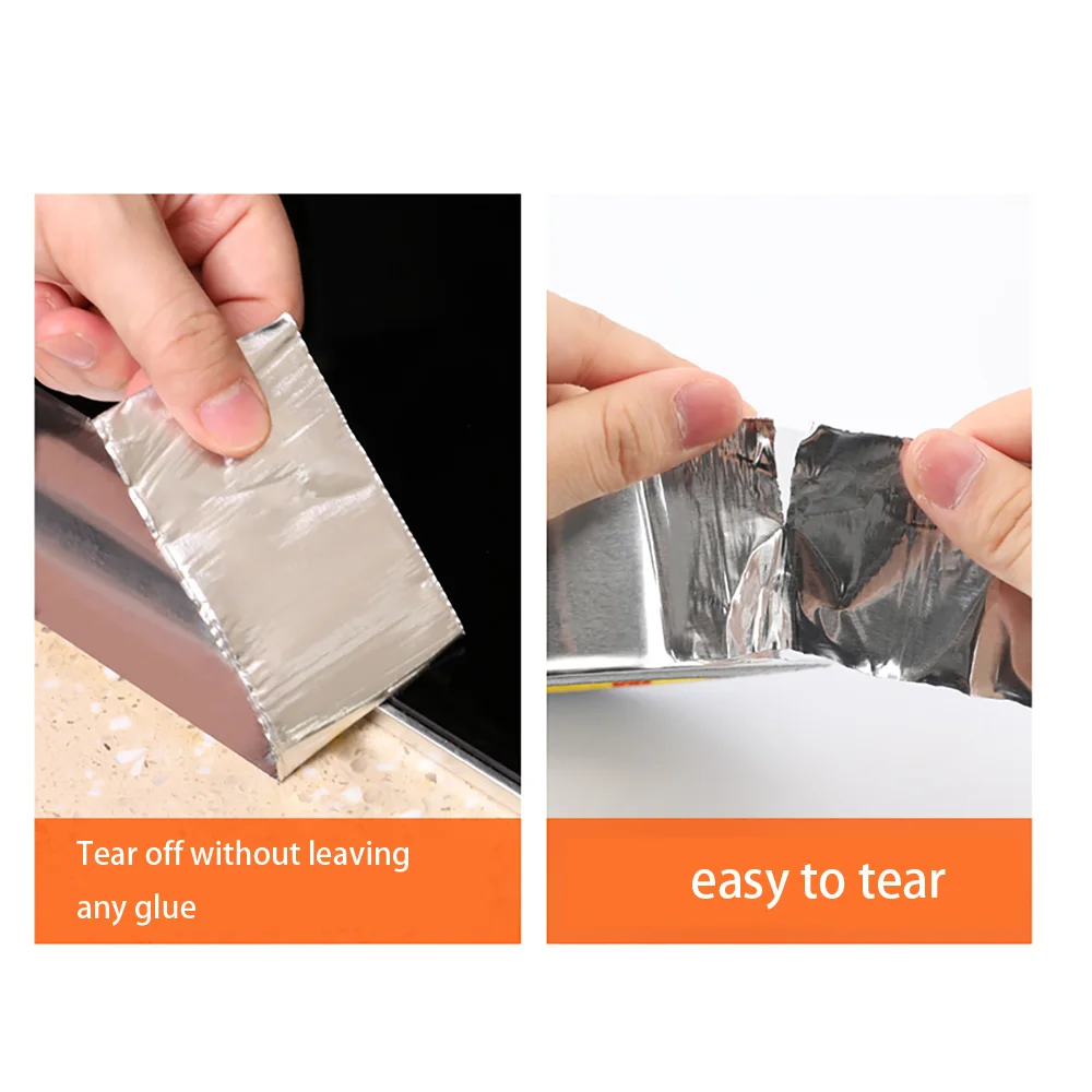 Self Adhesive Aluminum Foil Tape High Temperature Resistant Heat Insulation Sun Protection Waterproof Kitchen Pipe Leak Repair