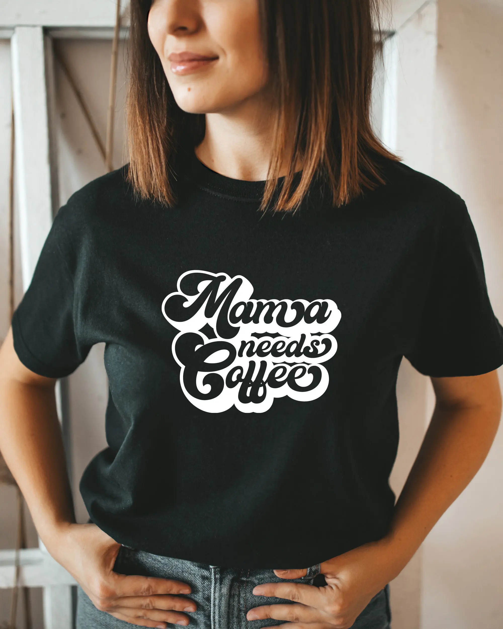 Mama T Shirti Coffee Lover Cotton Shirt Mother'S Day