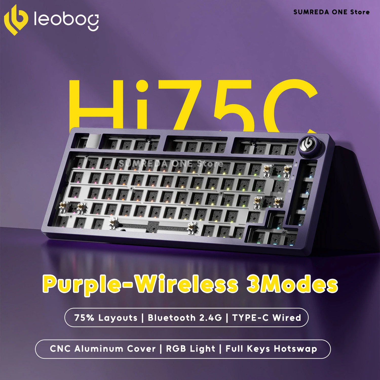Leobog Hi75C ゲーミングアルミワイヤレスメカニカルキーボードキット