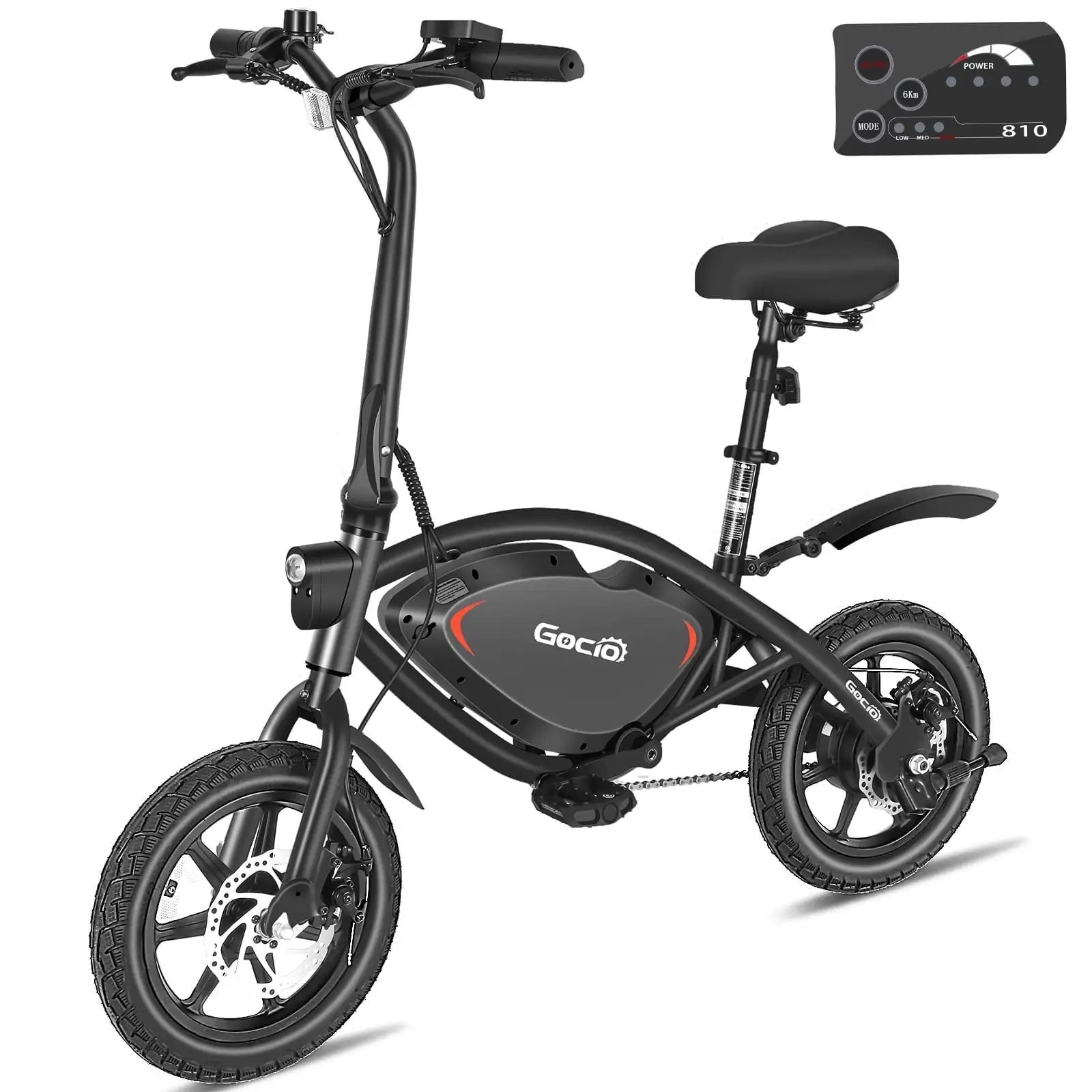 

500W Electric Bike for Women, 48V Battery, LCD Display, 14 inch Foldable Ebike, Commuter Electric Bicycle
