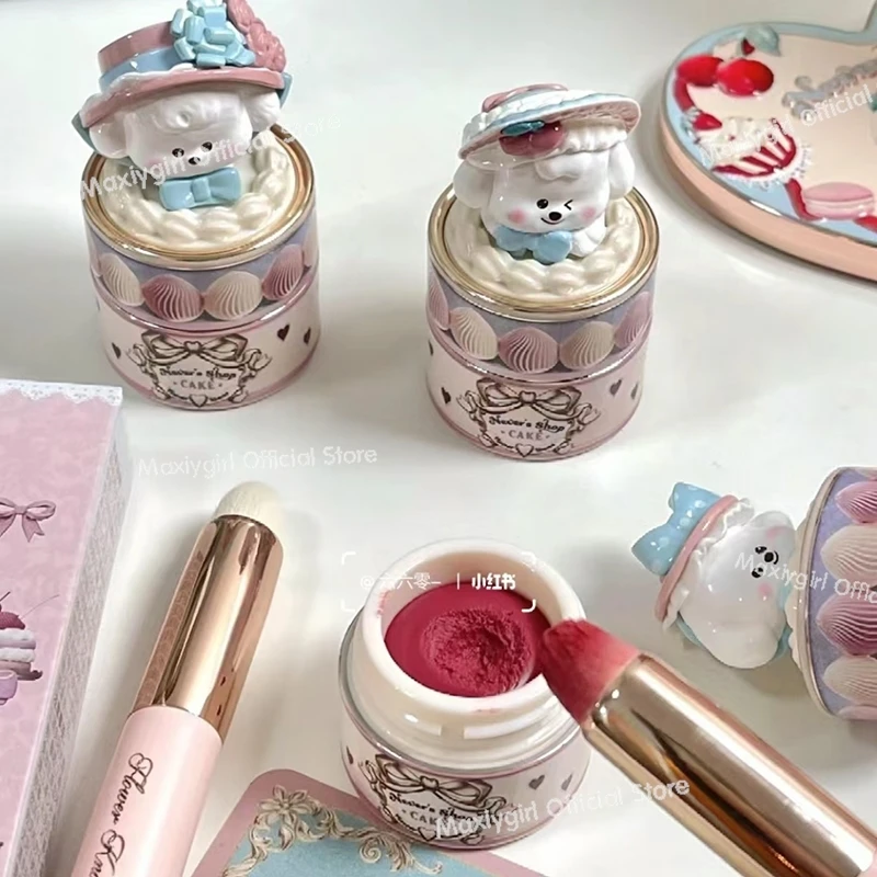 Flower Knows Naiwa Shop Novo produto de sombra de argila labial batom fosco à prova d'água névoa de veludo blush em relevo edição limitada