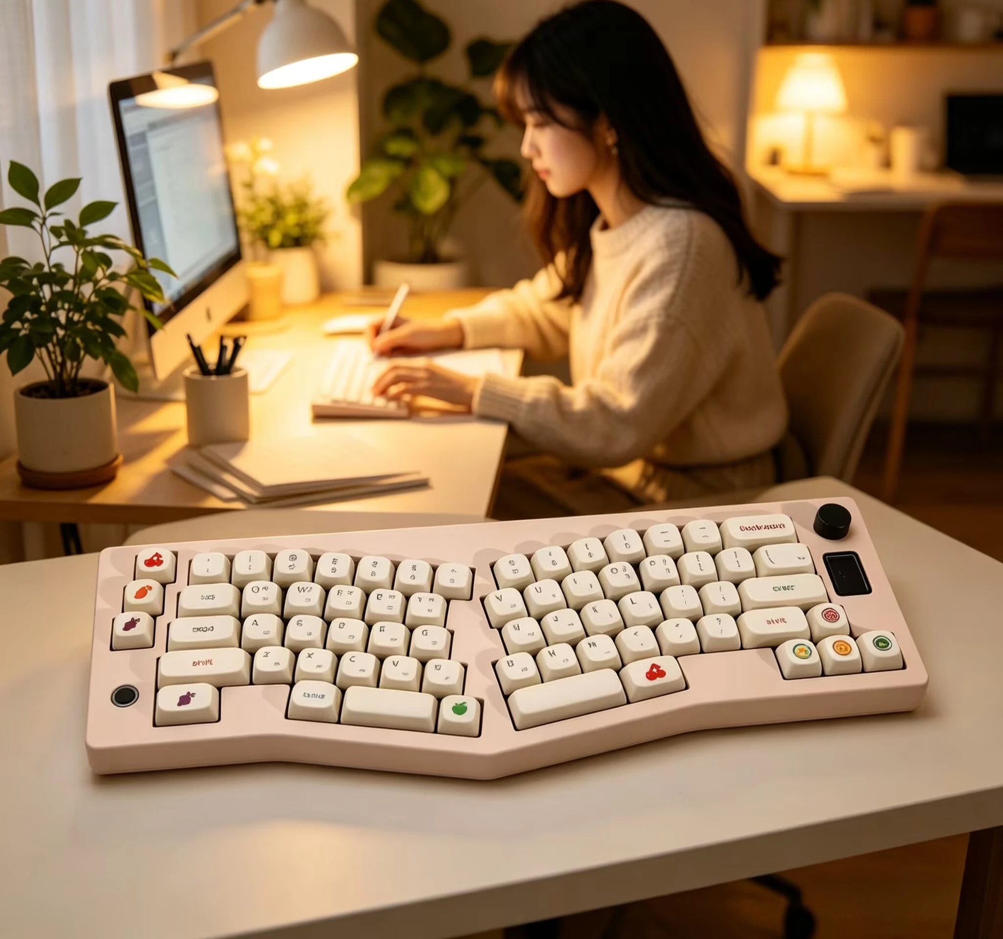 137Keycap Minimalist Honor Samurai PBT Dye-Sublimation Keycap Japanese Style KOA Profile Similar To MOA for Mechanical Keyboards