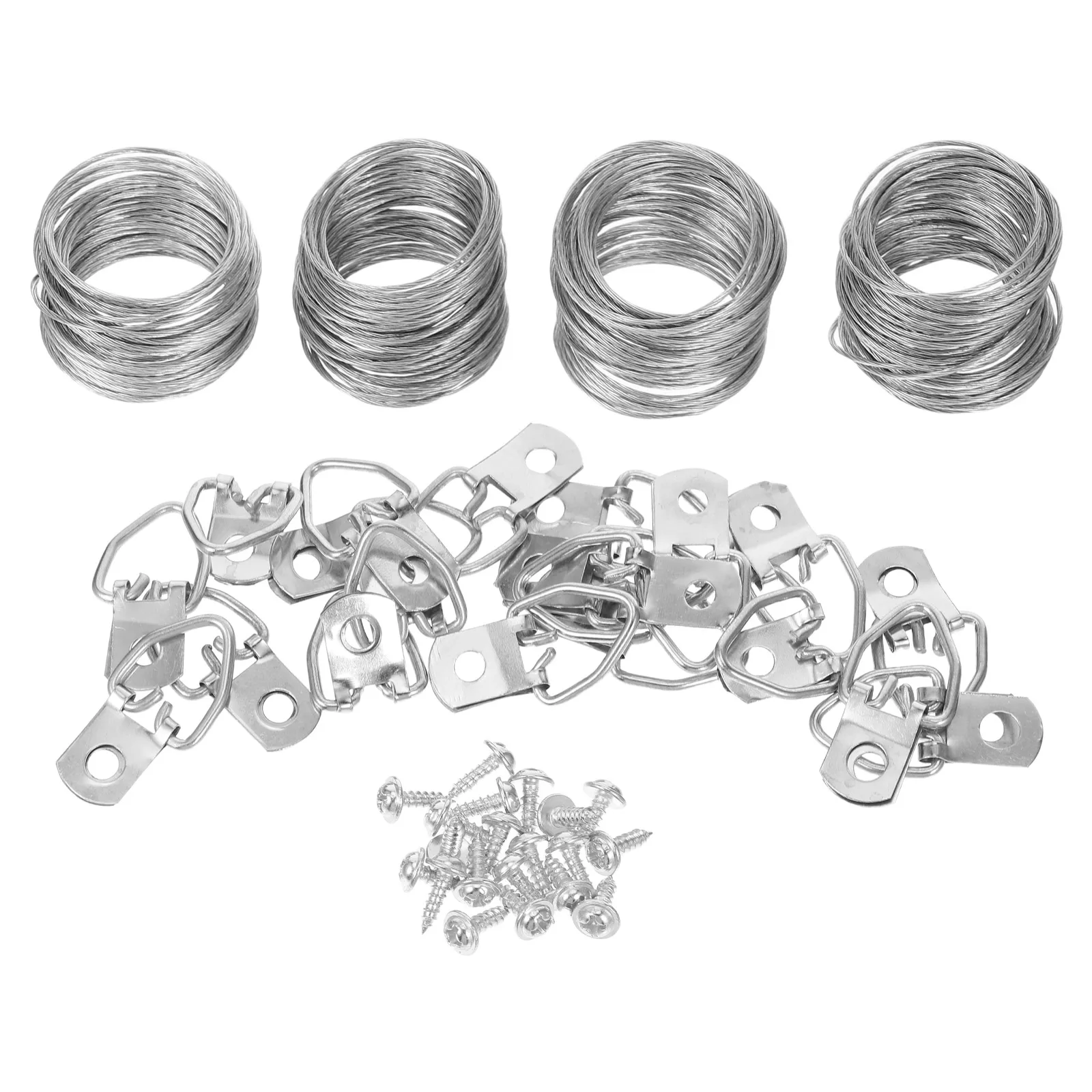 

Ring Frame Buckle Metal Picture Hardware Coat Hanger Photo Hangers for Wall Hooks Hanging Pictures Heavy Silver