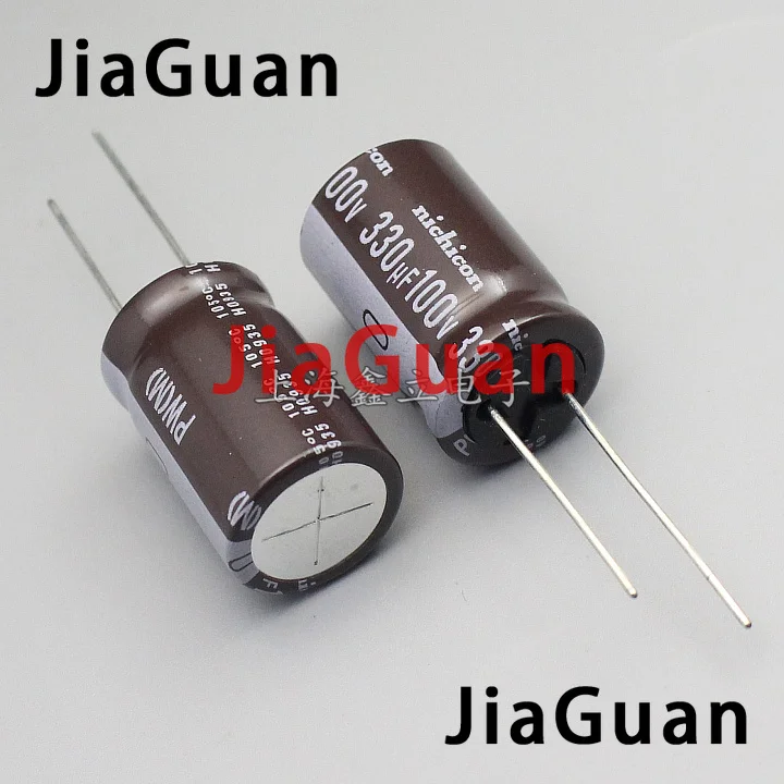 

20PCS NEW NICHICON PW 100V330UF 16X25MM electrolytic capacitor 100V 330UF High frequency long life 330uF/100V