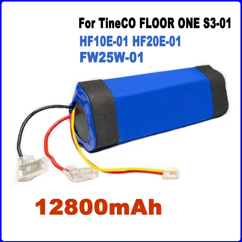 

100% original 12800mAh For Tineco FLOOR ONE 1.0 FW25M-01 FW25W-01 FW09010ECN HF10E-01 HF20E-01 S3-01 vacuum cleaner Battery