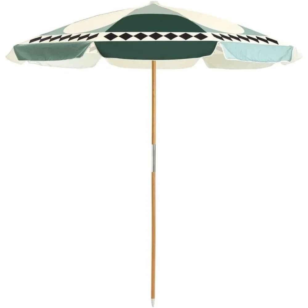 Parapluie extérieur- 'Boho Beach Umbrella-Grand et robuste encore Lightweight-UPF50 + UV-Degree parapluie en toile pour la plage