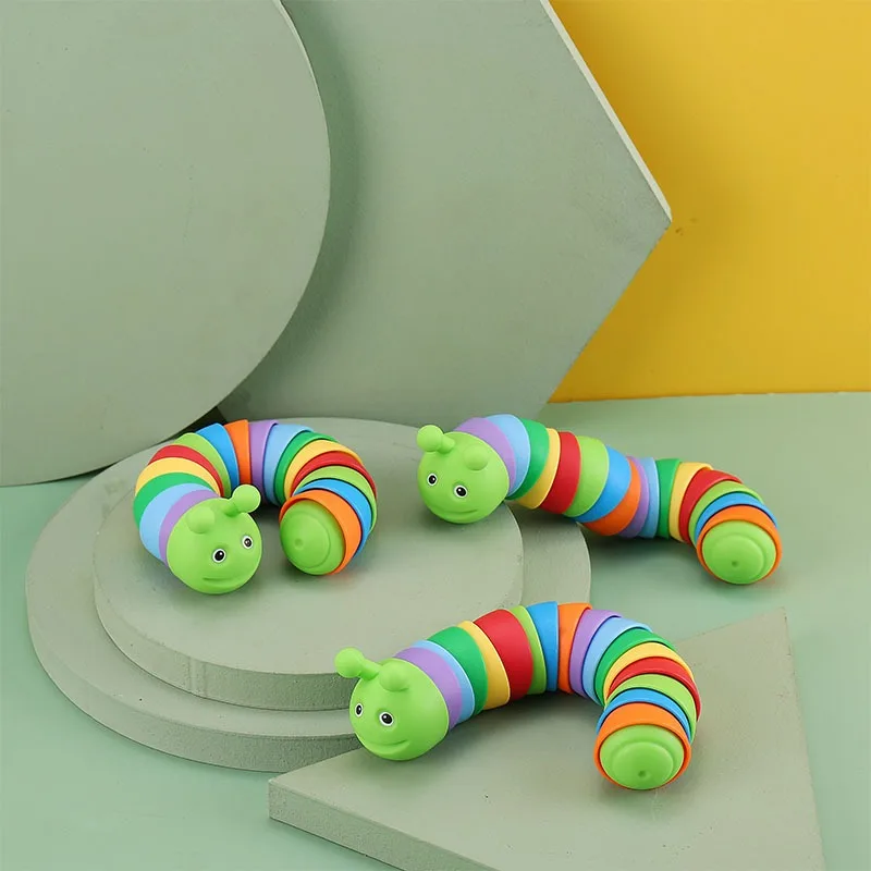 Sensory Fidget Worm Toys Relief Anti-ansia Caterpillar Slug Fidget Toys for Kids rilassante Crawling Slug Toys antistress