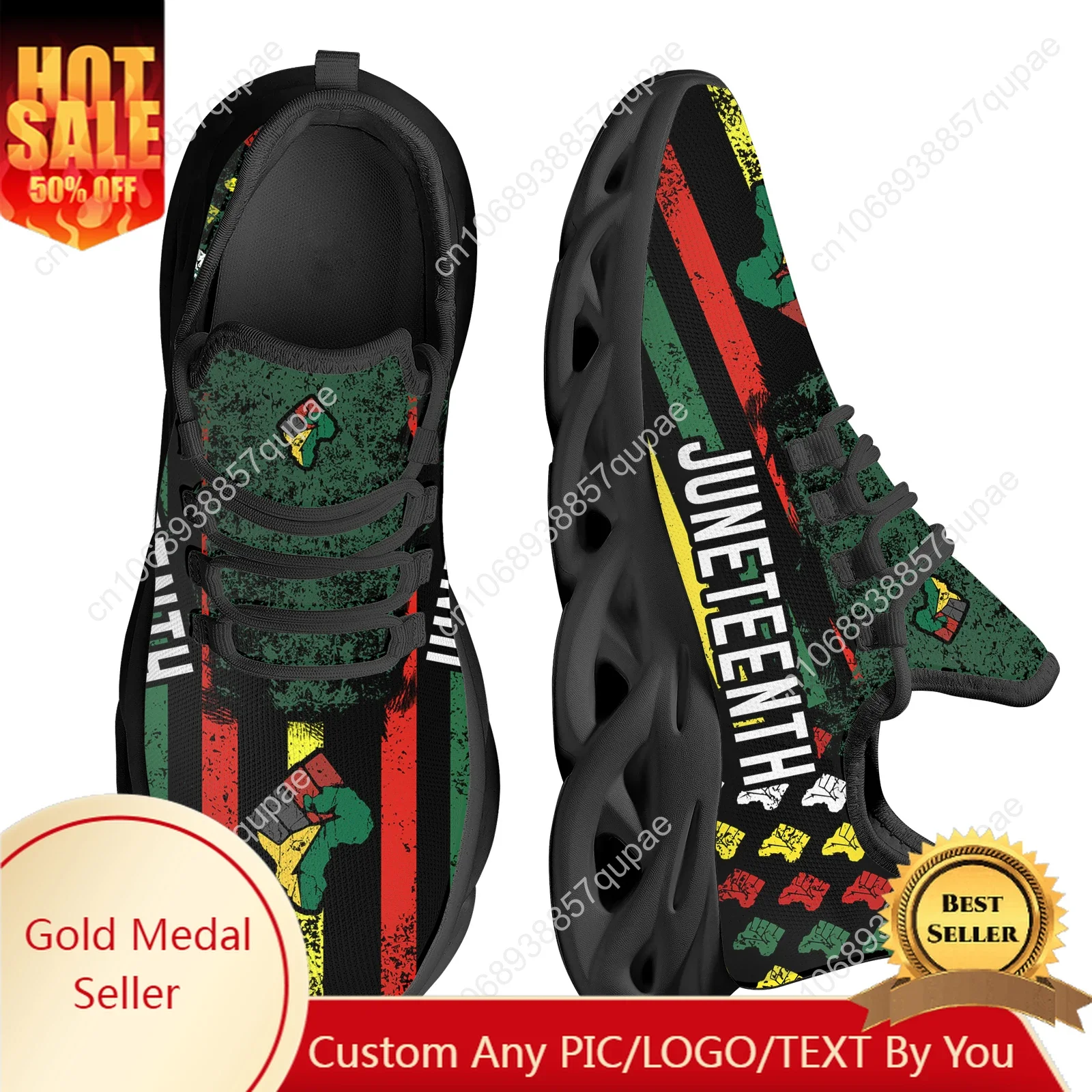 

Juneteenth Peace and Love Print Flats Sneakers Shoes Mens Women Sports Shoes Fashion High Quality DIY Sneaker Custom Made Shoe