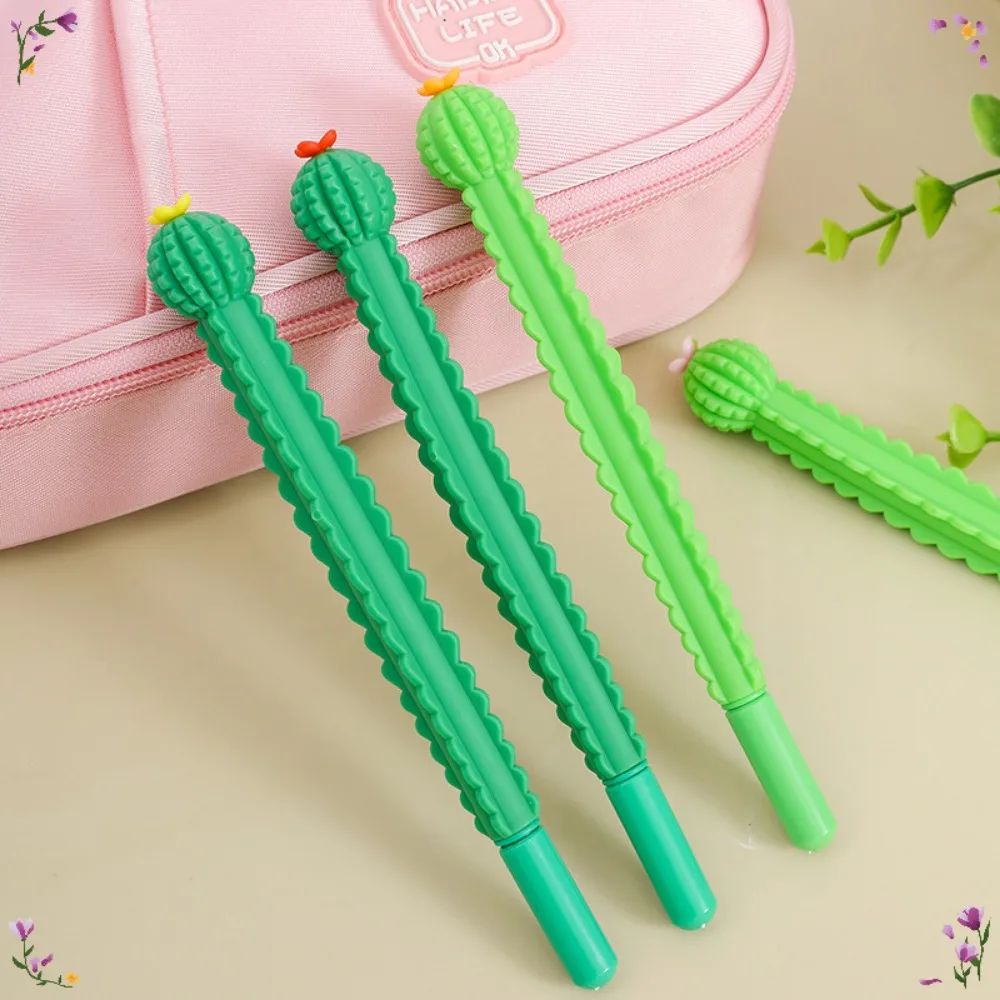 Imagem -03 - Criativo Kawaii Cactus Gel Canetas Conjunto para a Escola Papelaria de Escritório Kid Prêmios Presentes Volta às Aulas 24 Pcs