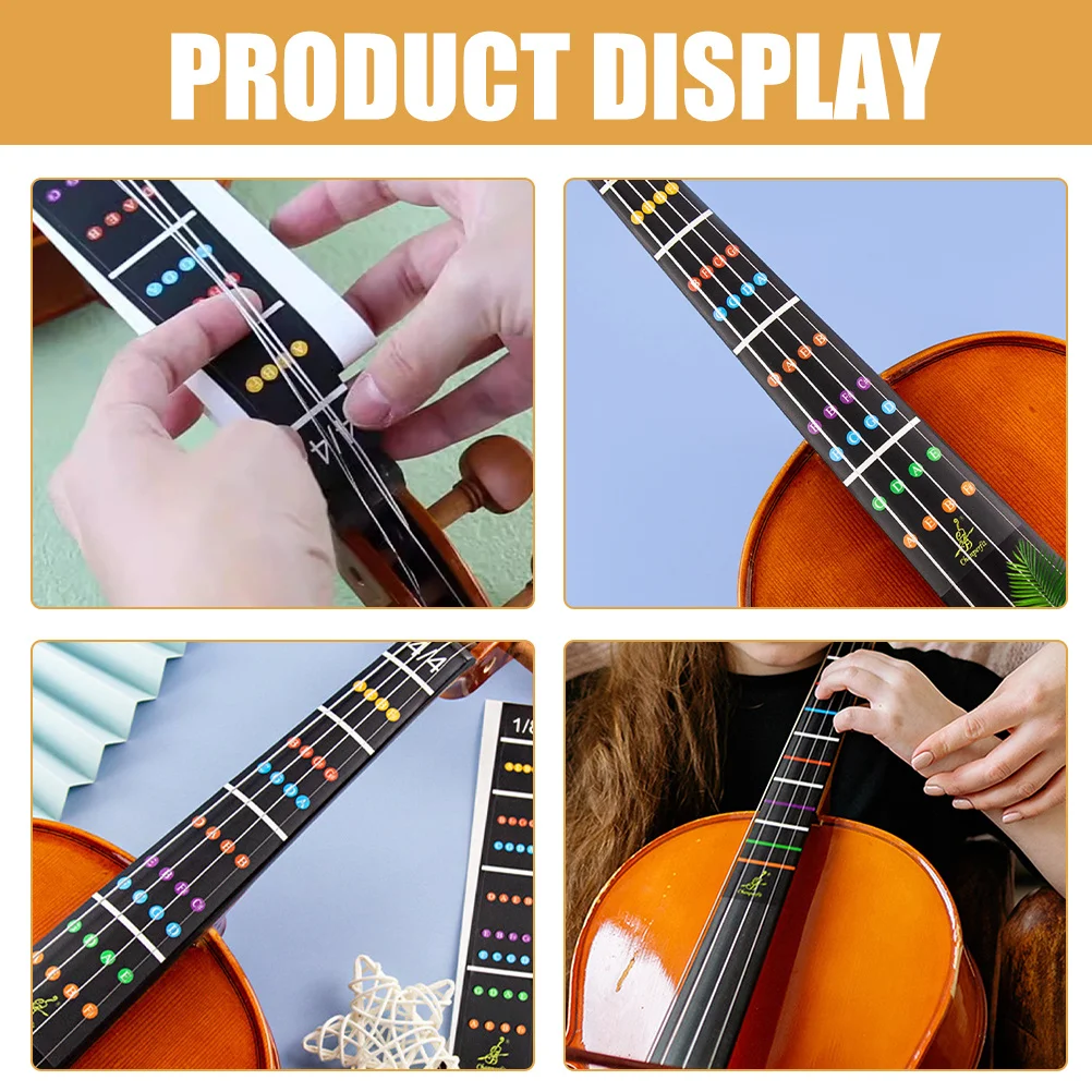 

Violin Position Sticker Fingerboard Guide For Beginners Durable Clear Markings Adjustable Fit Portable Use Violin Finger