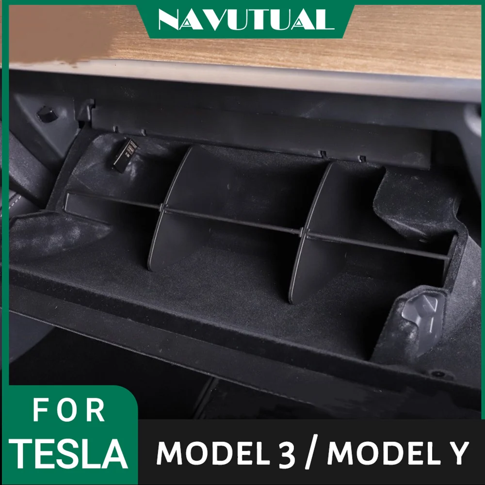 

Glove Box Organizer Partition Plate For Tesla Model 3 Model Y 2016 - 2023 Center Console Storage Stowing Tidying Divider Shelf