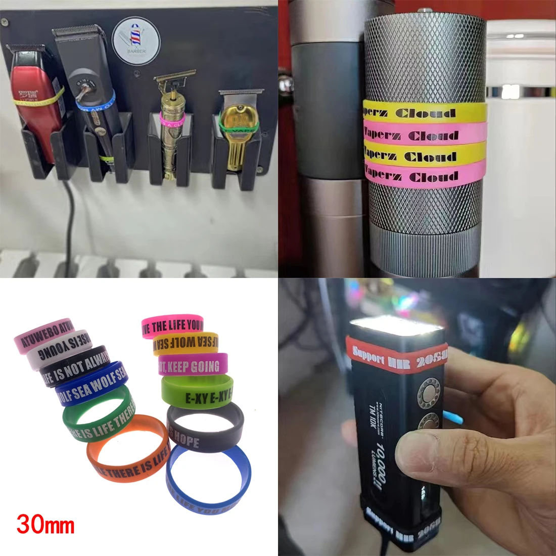 Trimmer Grip New Barber Hair Clipper Grip Rubber Anti Slide Design Barber Bicycle Grips Hairdressing Silicone Decorative Rings