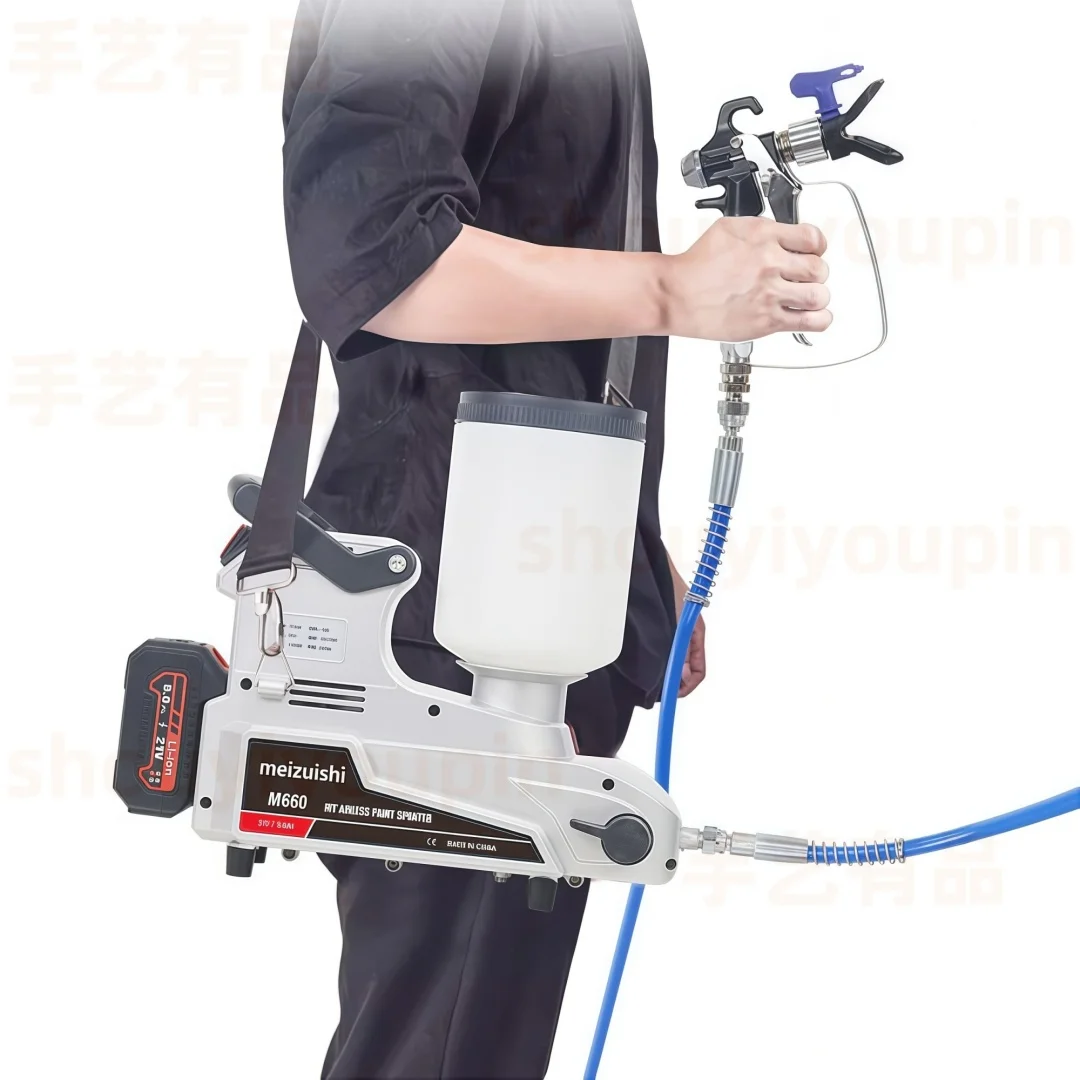 New Lithium Battery 1200W Airless Sprayer 2 Liters Small Portable Electric Spray Gun High Power Household Paint