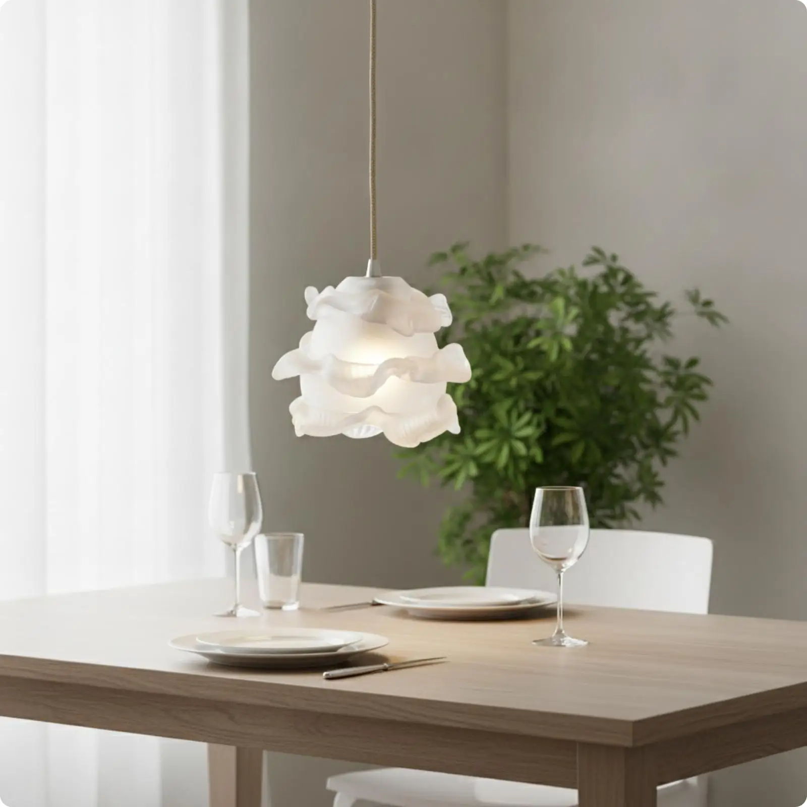 Handmade Petal Lampshade Glass Wall Light Shade for E14 Socket DIY Decorative Lighting Project