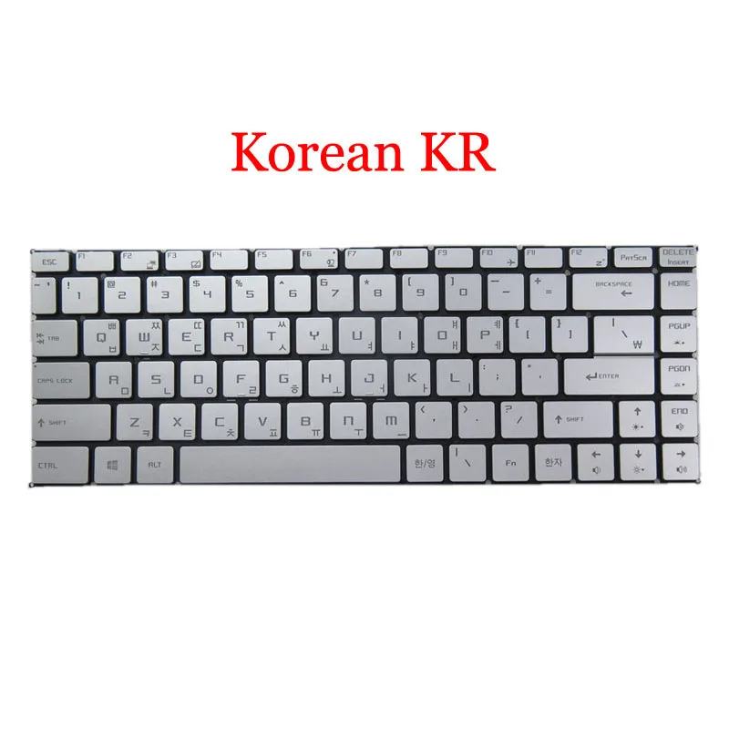 Sliver Laptop Backlit US FR KR SP Keyboard For MSI GF65 Thin 9SD 9SE 9SEX 9SEXR 10UE 10SER 10SDR 10SCSXR Without Frame New