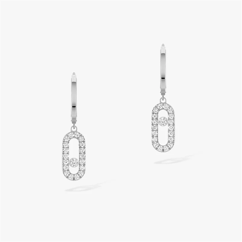 Trendy Fashion Move Uno Circle Earrings S925 Pure Silver Original Luxury Earrings High Quality Jewelry