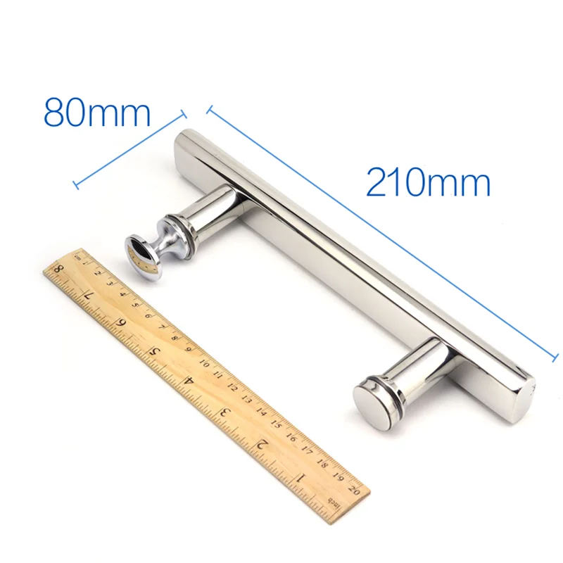Shower room accessories 304 handle, bathroom sliding glass door handle stainless steel flat pipe 145mm(LQ77)