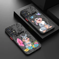 Cartoon Disney Bambi Phone Case For Samsung S24 S23 S22 S21 S20 FE S10 S9 Plus Ultra Pro 5G Frosted Translucent Matter Cover