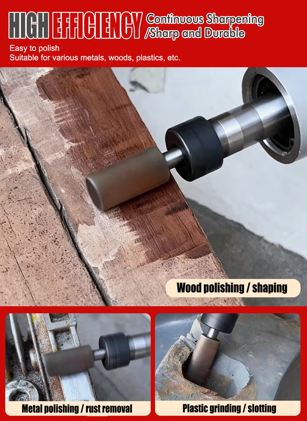 6-teiliges Hartmetall-Fräser-Set mit 6mm Schaft, Kohlenstoffstahl-Fräser-Set für Holzbearbeitung, Bohren und Metallgravur – Detail 4