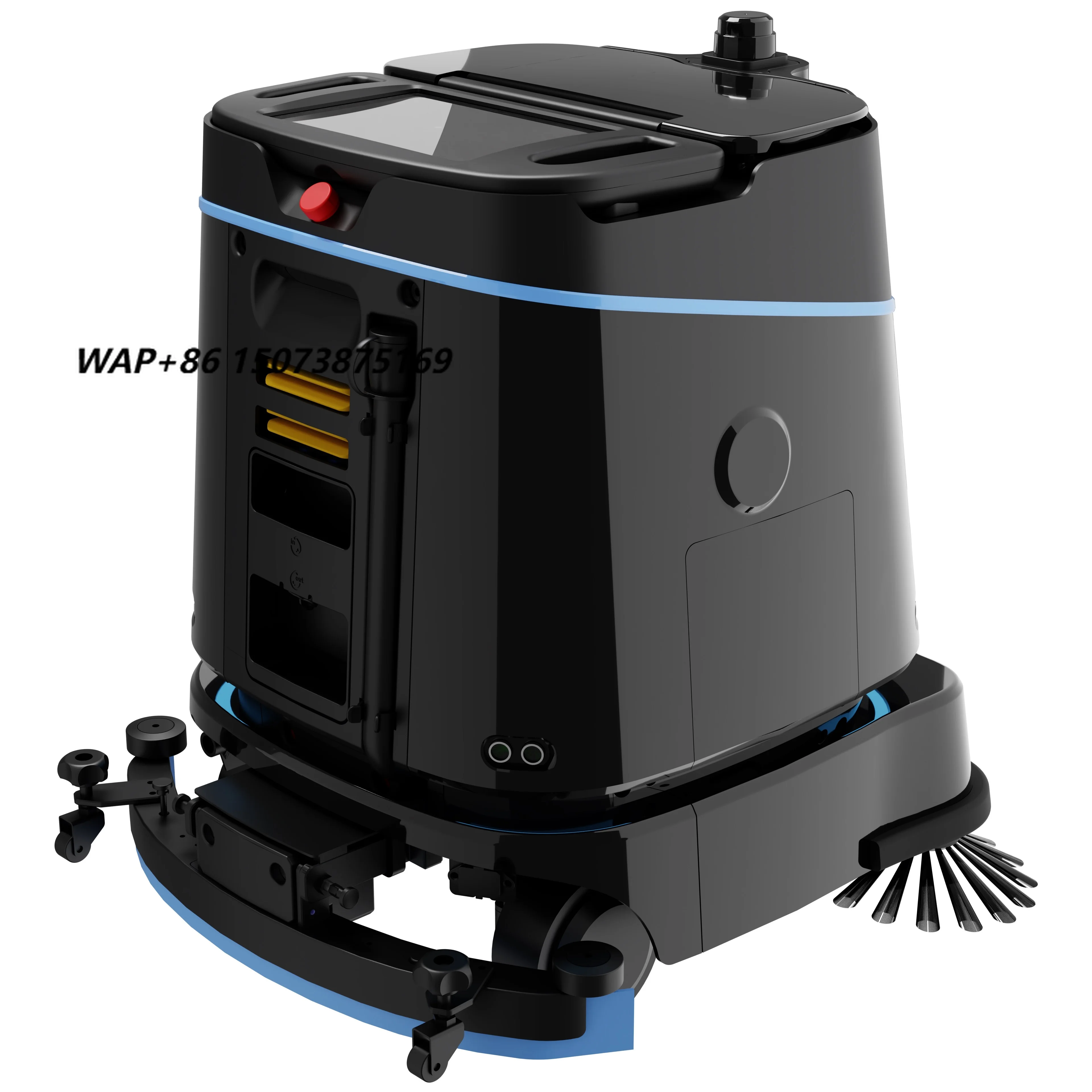 Industrial Robot Intelligent Unmanned Automatic Electric Commercial Vacuum Mopping Sweeping Cleaner 70kg PLC Core