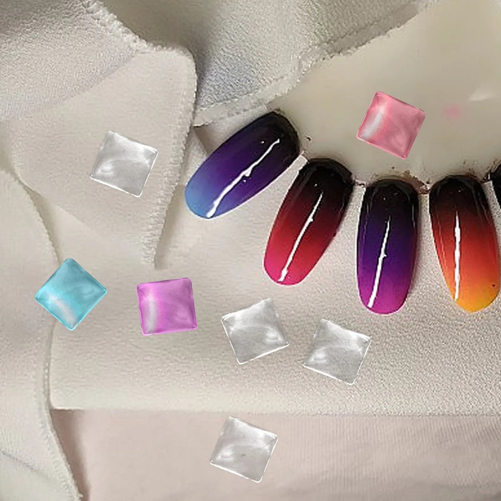 

100Pcs Professional Glass Nail Color Display Chart Rack Double Sided Nail Art Beads Manicure Tool Polish Board