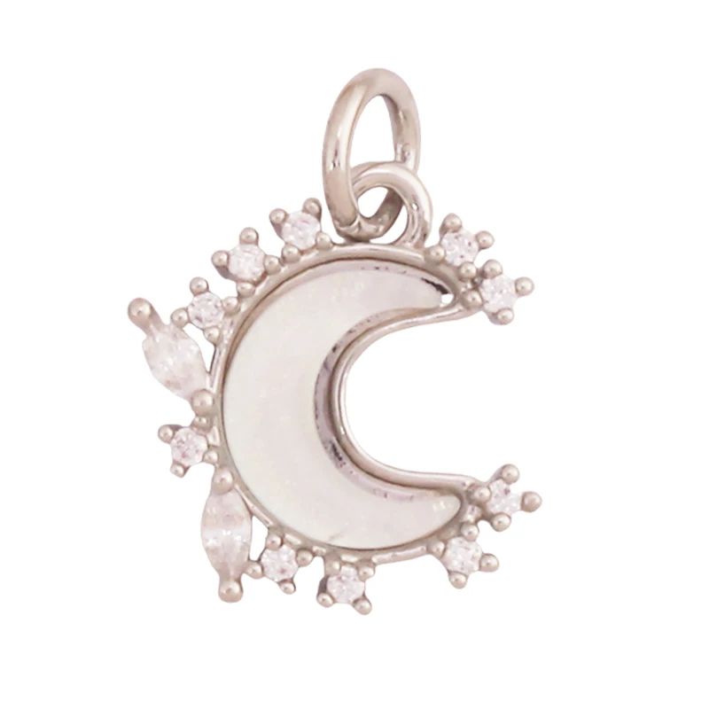 Trendy Mini Windmühle blinkende Bolzen Stern Sonne Mond Regenbogen Schneeflocke Charm Anhänger, Handwerk Schmuck Halskette Armband Zubehör S28 – Detail 30