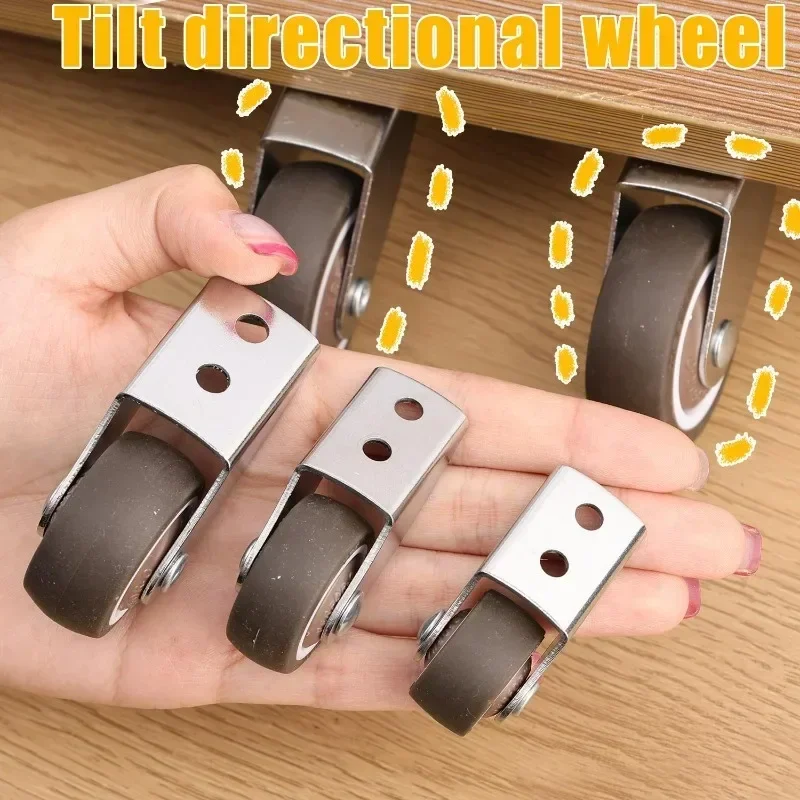 4PCS Rigid Casters, Door Support Casters, Silent Rubber Wheels, Built-in Bearings, Fence Gates, Billboards, Furniture, Cabinets