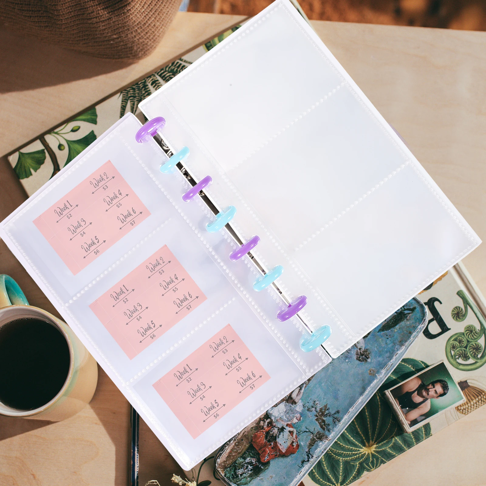 

Savings Challenge Binder Cash Envelopes Budget Planner Money Organizer with Pockets for Cards Receipts Travel Business Use