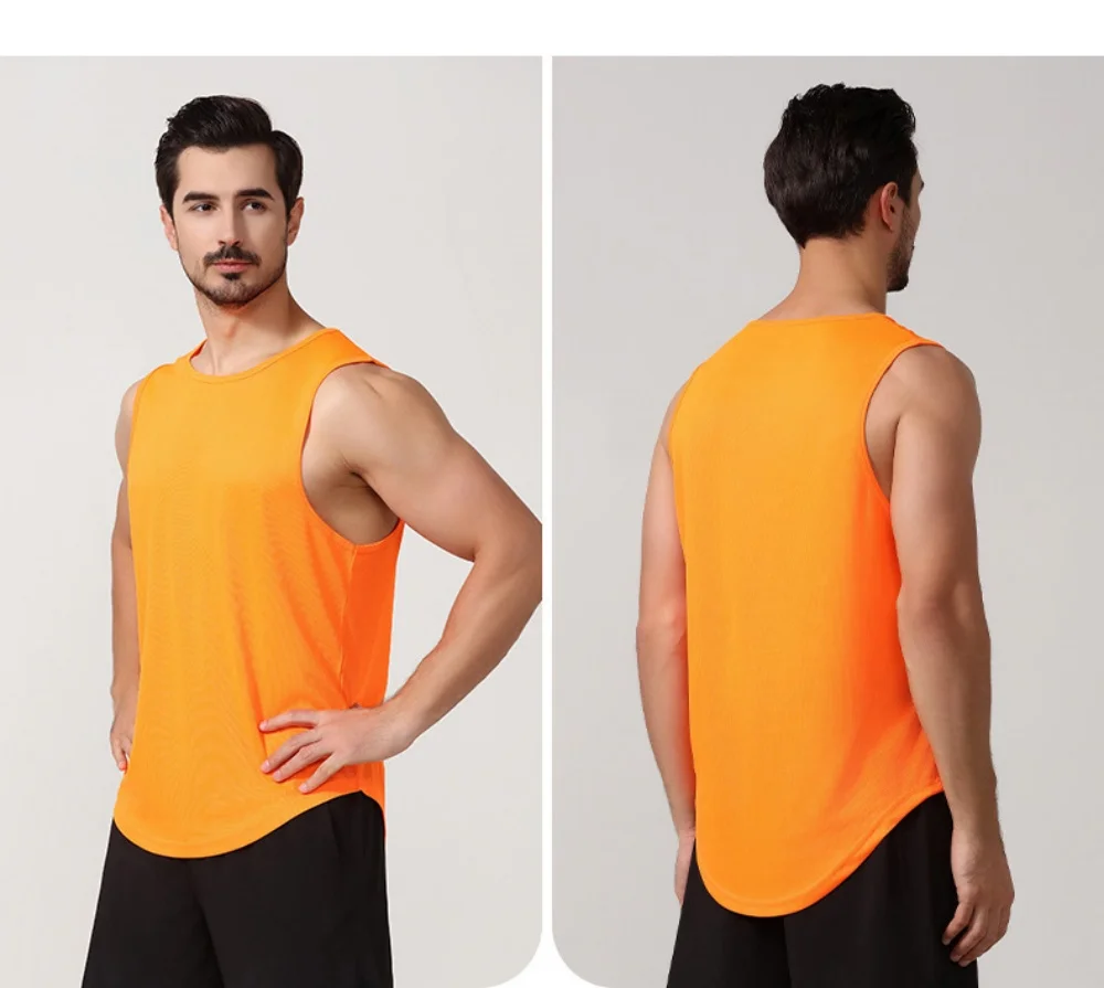 

New Men's Cool Mesh Sleeveless T-Shirt Summer Lightweight Quick-Dry Breathable Loose Top