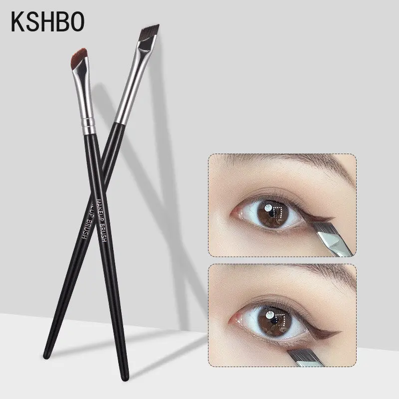 KSHBO Upgrade Blade Eyeliner Brush Ultra Thin Fine Angle Flat Eyebrow Brush Under Eyes Place Makeup Brush Precise Detail Brush