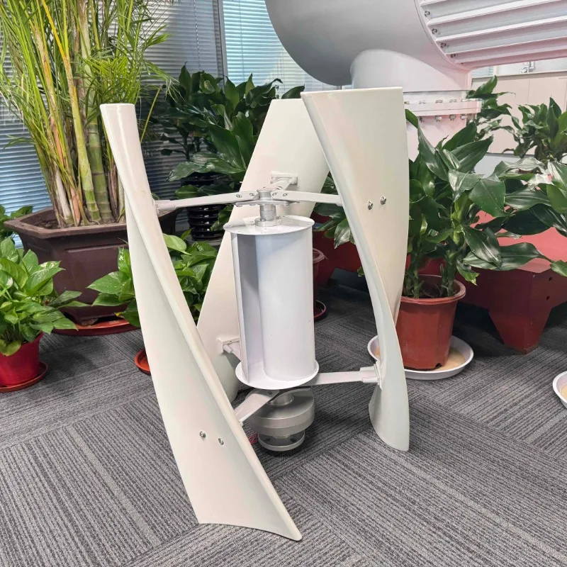 H-Type Vertical Axis Wind Turbine - Low Noise Generator for Street Light, Landscape Display