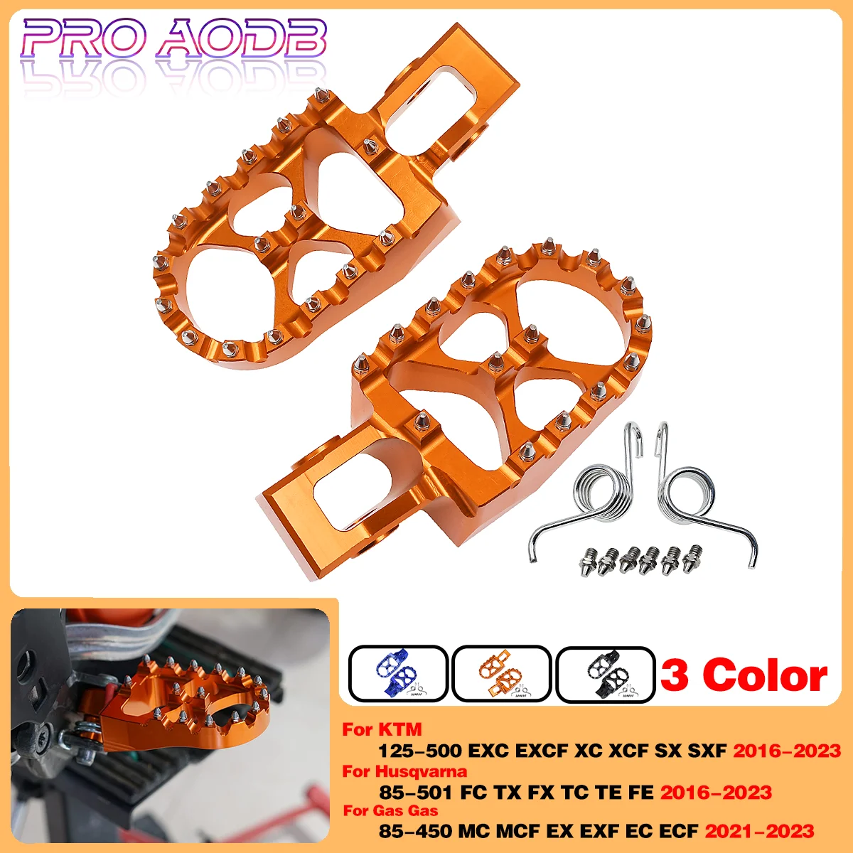 

Footrest Footpegs Foot Peg Pedal For Husqvarna 85 125 150 200 250 300 350 400 450 500 501 TE FE TX FX TC FC EC EX MC ECF EXF MCF