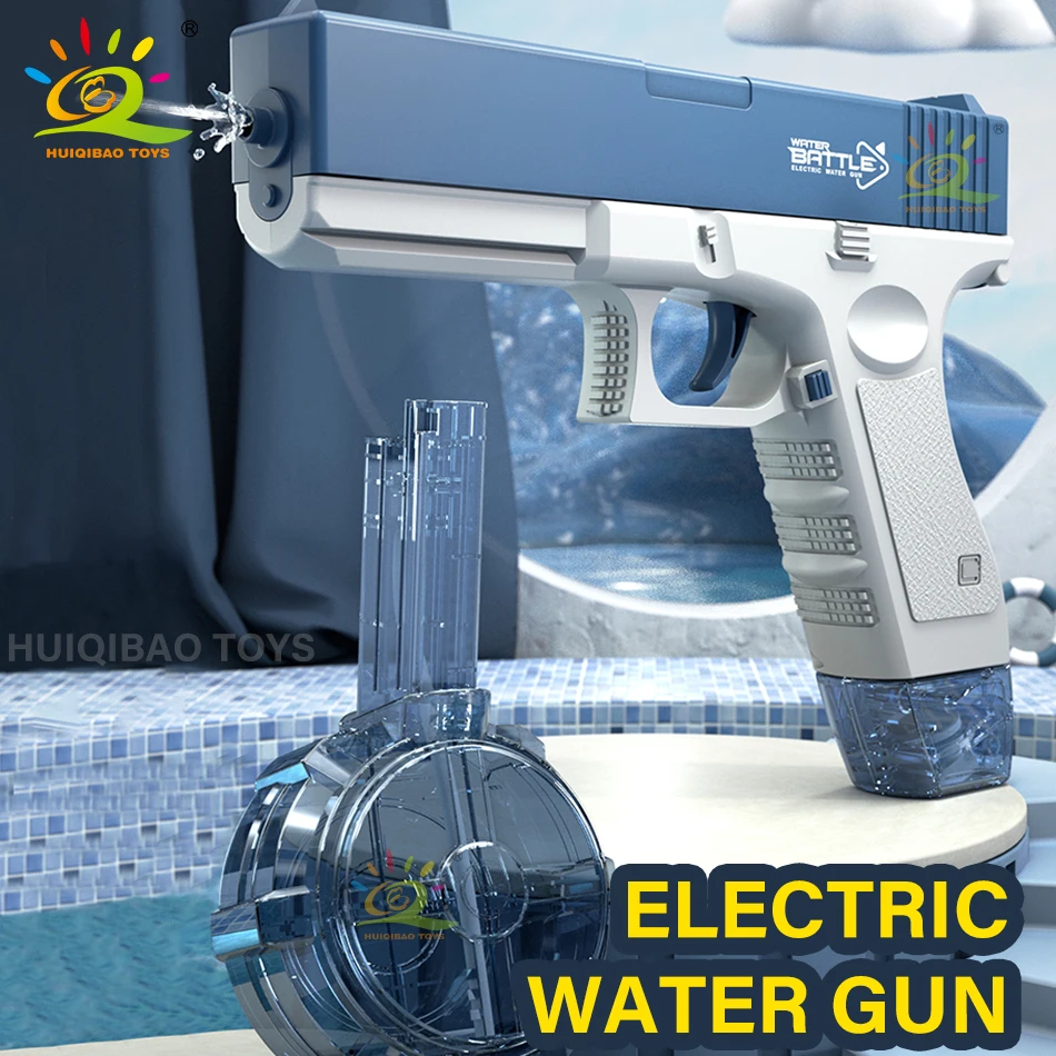 HUIQIBAOThe water gun summer water toy electric water spray gun is suitable for beaches swimming pools swimming and outdoor pa