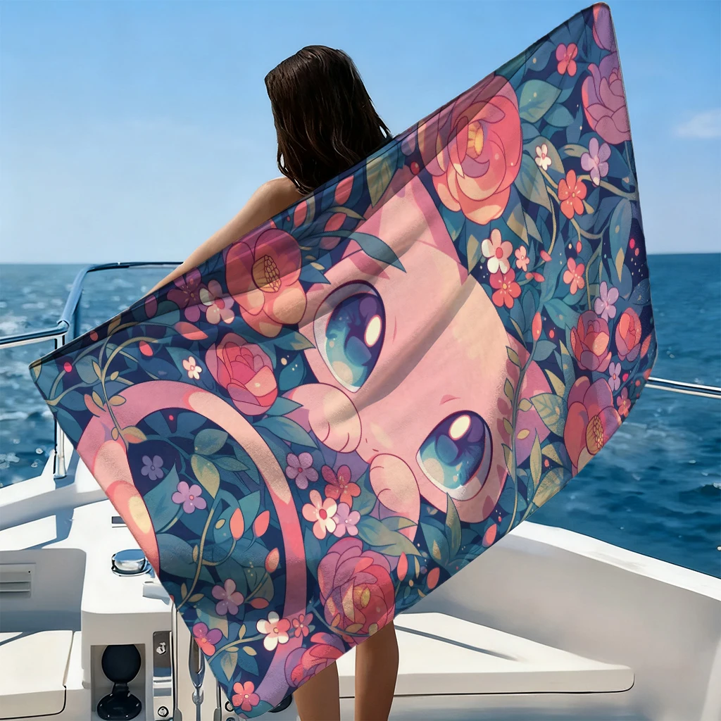 1pc Pokemon Spirit Beach Towel Large Quick-drying Towel Suitable for Seaside Pool Sport Gym Yoga Home Towel Gift For Families